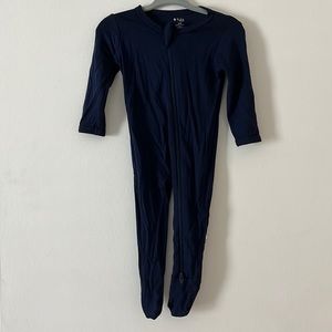 Kyte baby navy blue zip footie pajama size 3-6mo